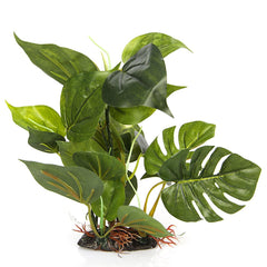 CNZ Plante plastique verte pour aquarium, décor réaliste et abri pour poissons.