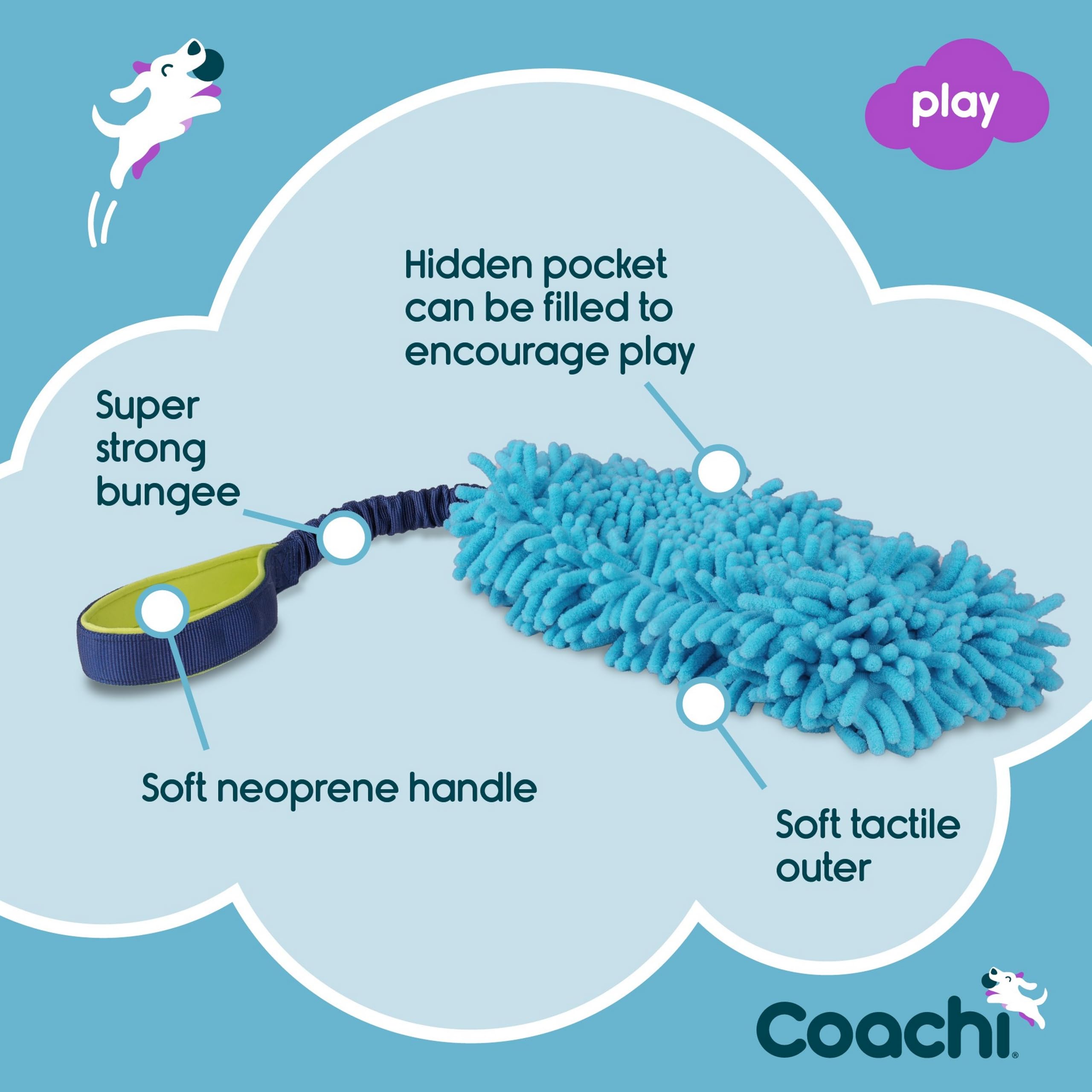 Coachi Tuggi Hide — poignée bungee élastique pour une prise en main sécurisée