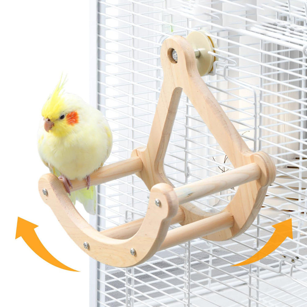 Coalinker jouet-oiseau perchoir oscillant en bateau pirate stimulant le mouvement naturel