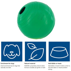 KoreFlex Ball elastique verte Coastal pour mordilage et jeu