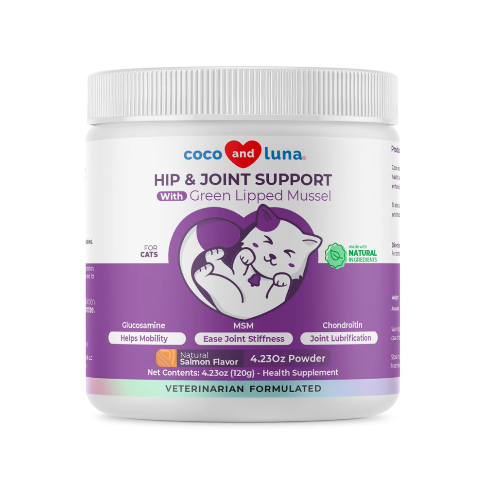 Poudre glucosamine Coco et Luna pour chat – mobilité améliorée