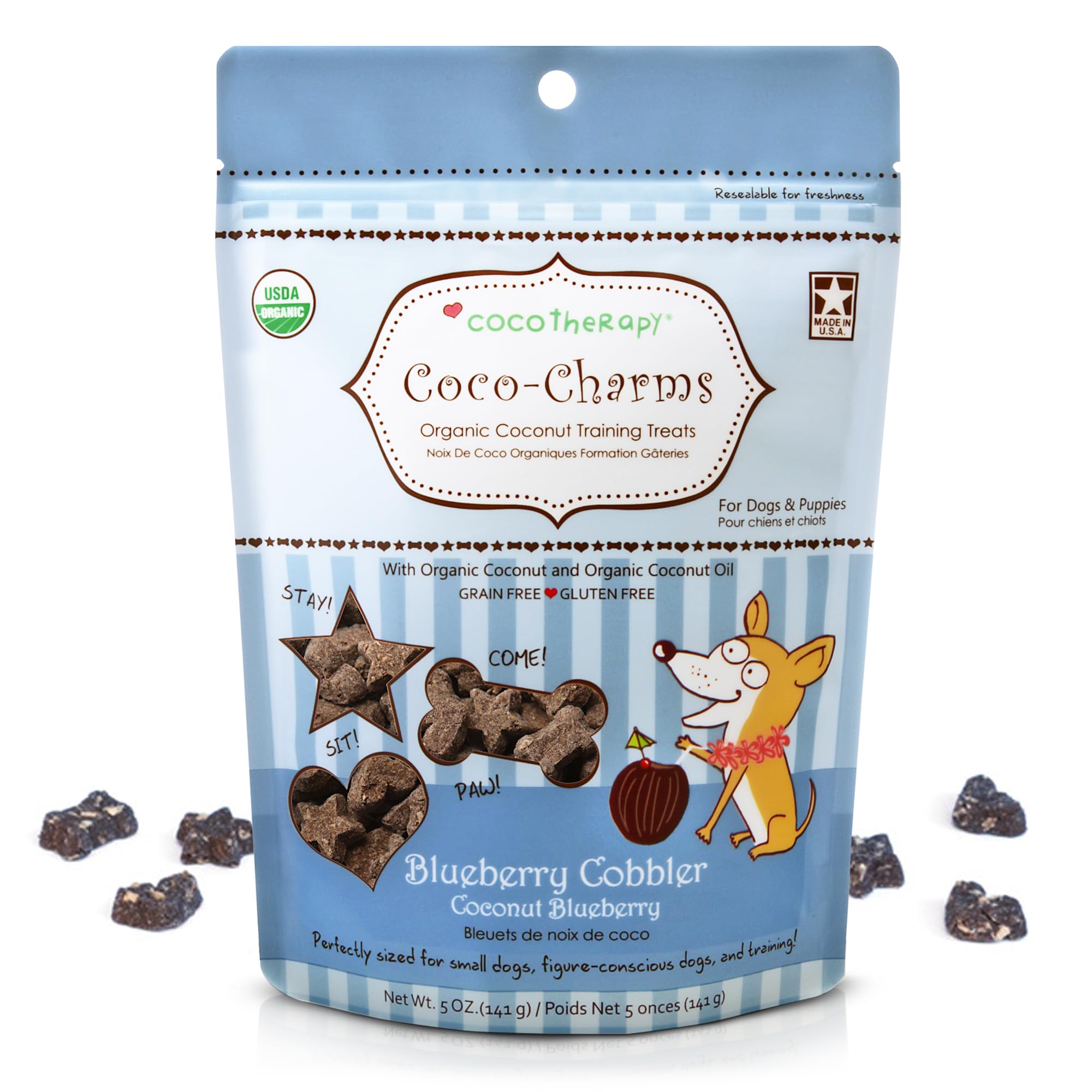 CocoTherapy Coco-Charms pour entraînement, friandise minuscule idéale pour petits chiens