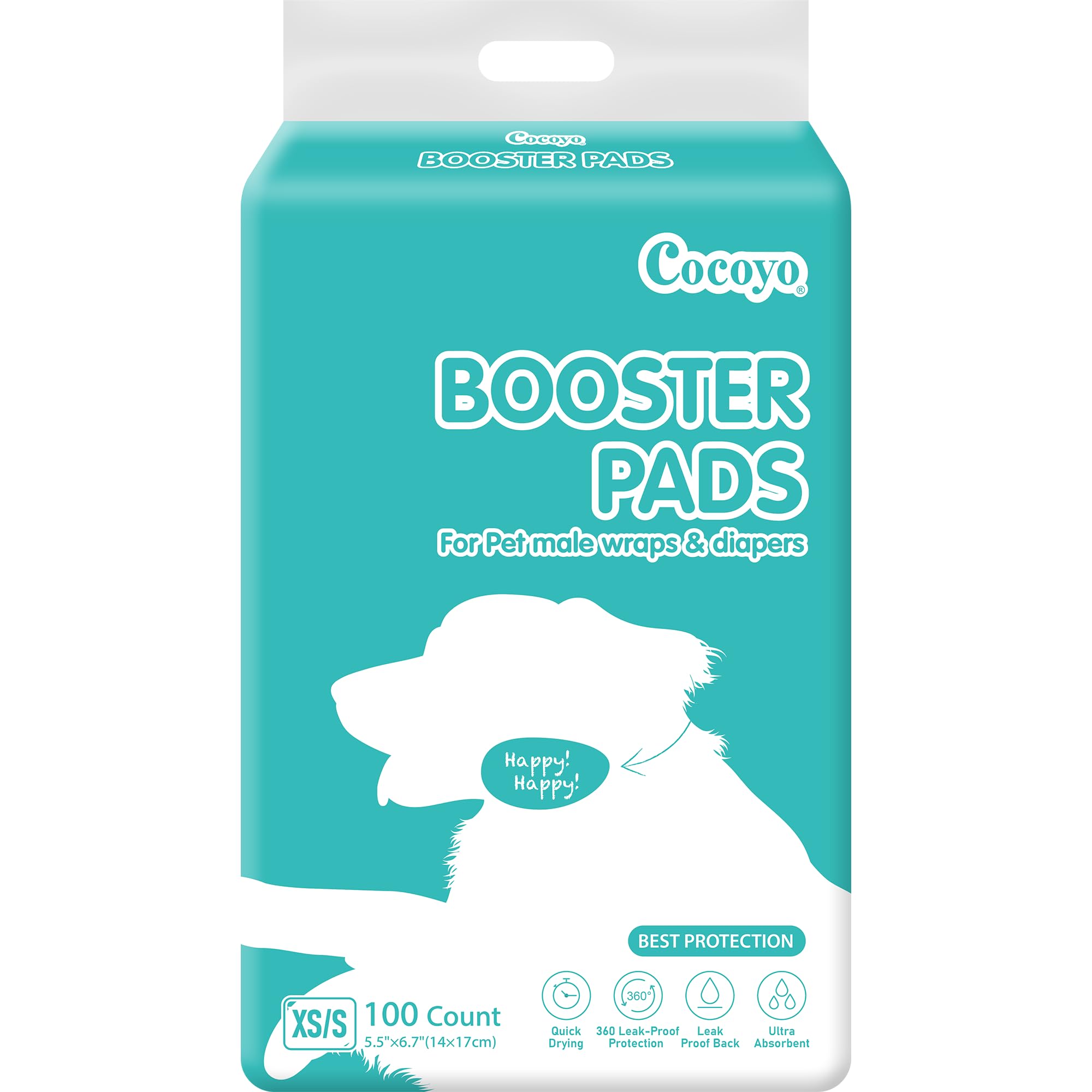 COCOYO Booster Pads avec attache rapide pour une fixation aisée.