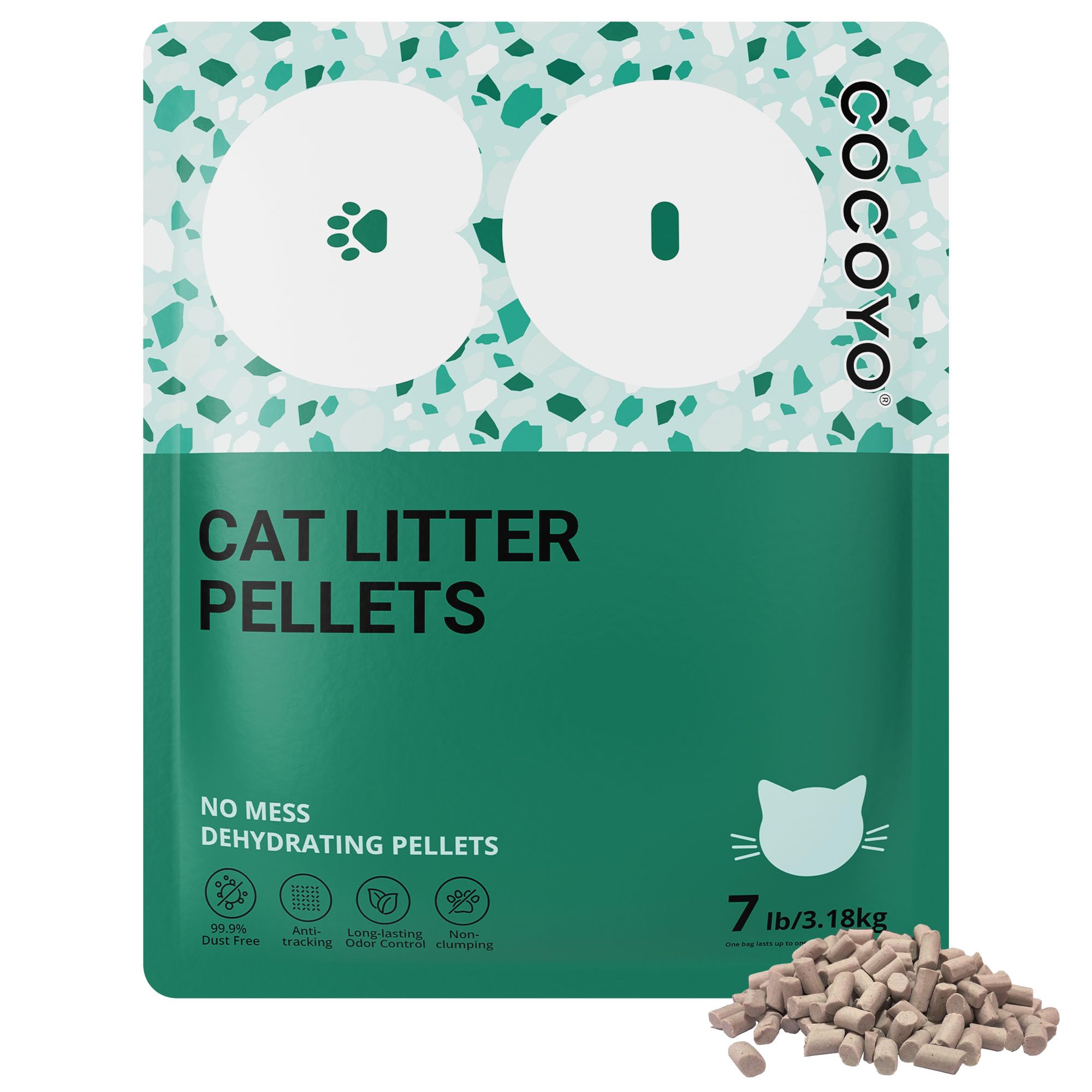 COCOYO Pellets Zeolite – contrôle durable des odeurs dans le bac à litière.