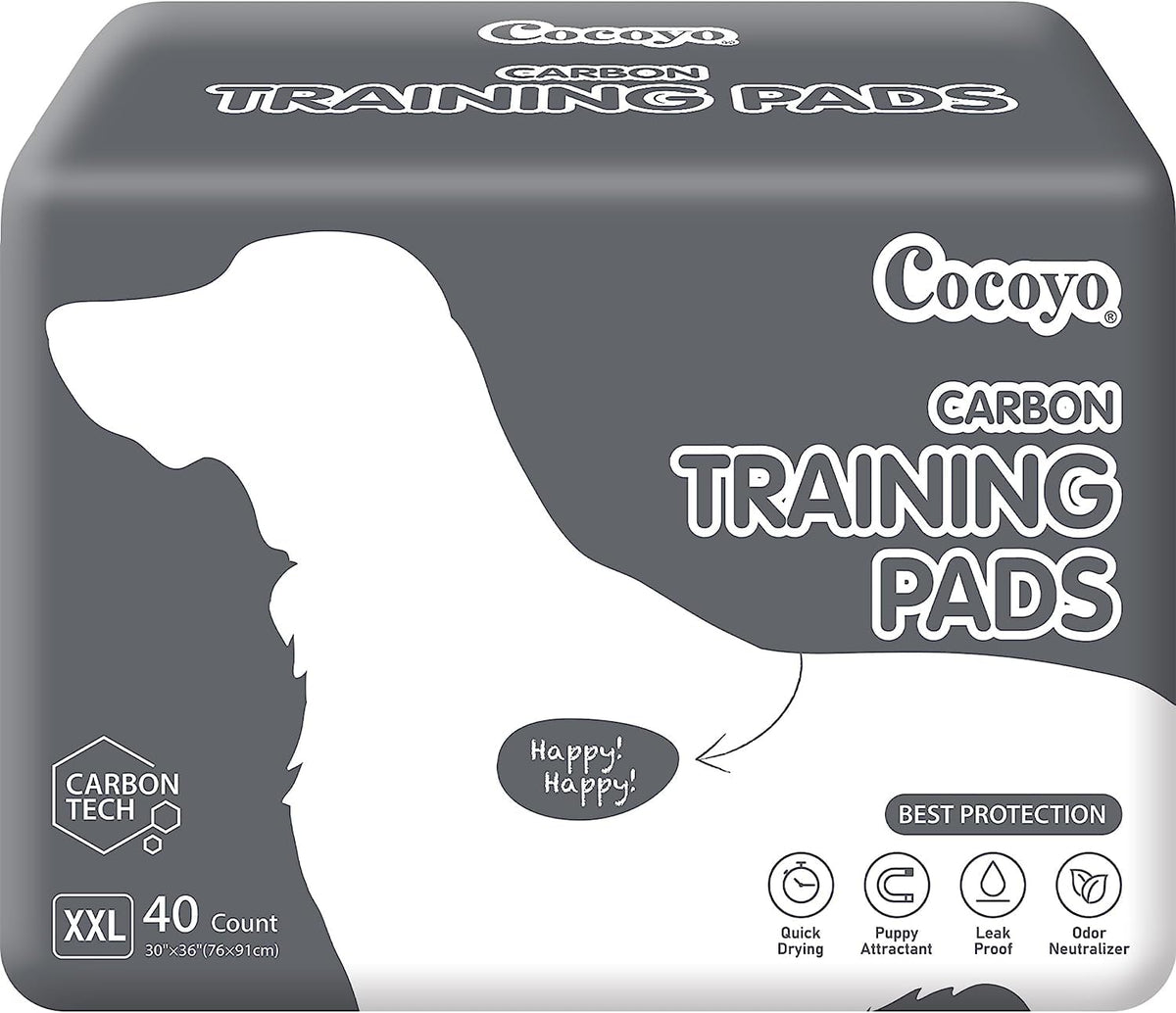 COCOYO tapis d'entraînement chien XL noir, contrôle des odeurs et nettoyage rapide