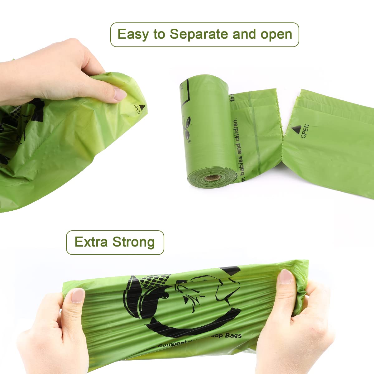 Matières recyclées et compostables utilisées dans les sacs Codirom.