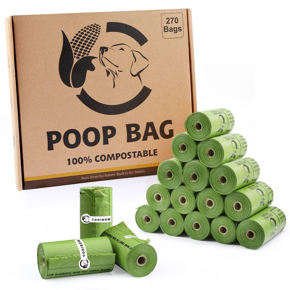 Codirom sacs crottes chien – emballage 18 rouleaux pratique pour balades.