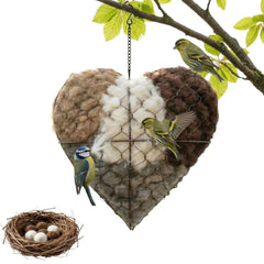 Coeur-nid fibre oiseaux, interieur reutilisable, pratique pour renouveler le materiel.