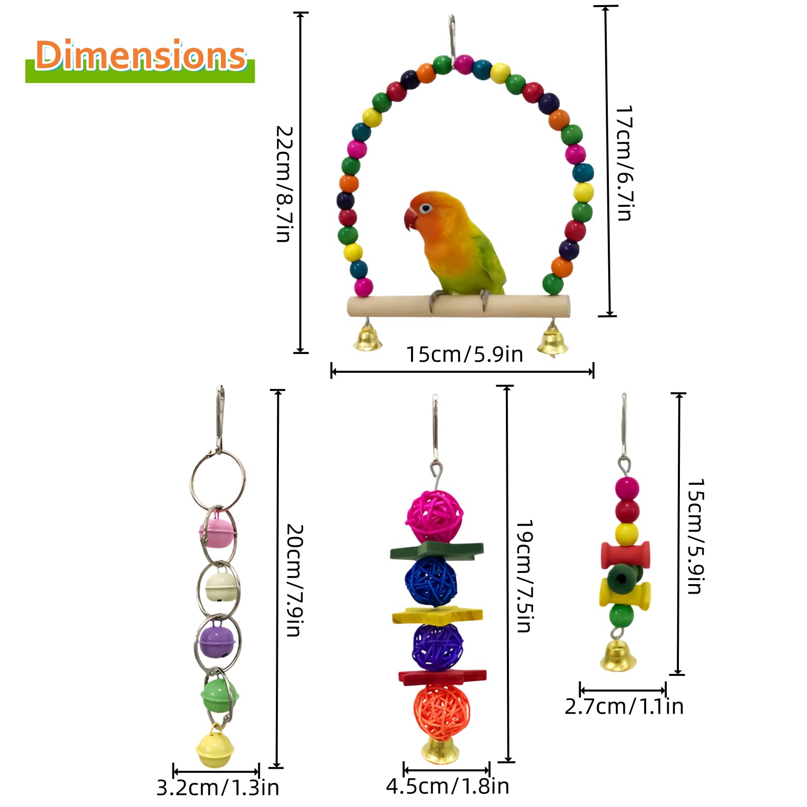 COHYVER ensemble de jouets: solution d'enrichissement complète pour cages