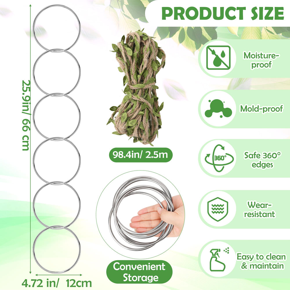 Anneaux Coldairsoap avec attaches pour terrarium, installation facile.