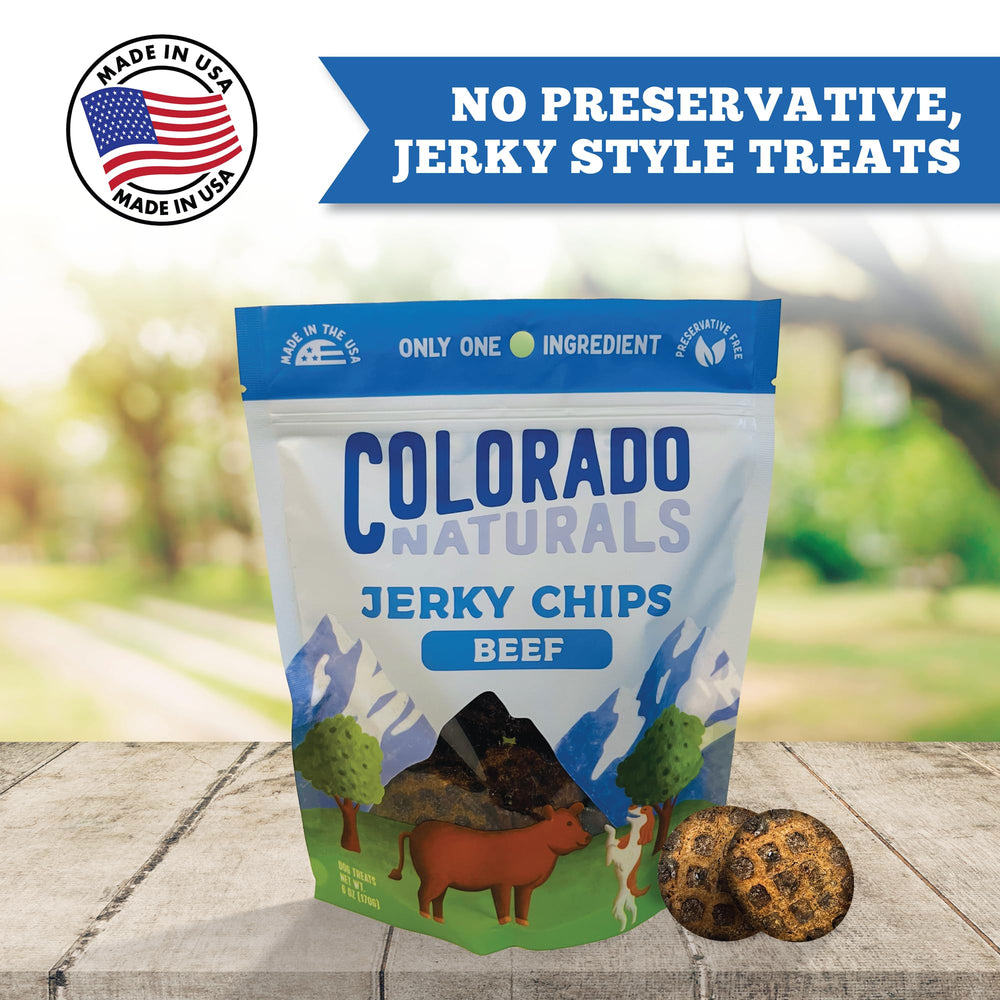 Colorado Naturals Beef Jerky Chips – ingrédients américains pour chiens de qualité