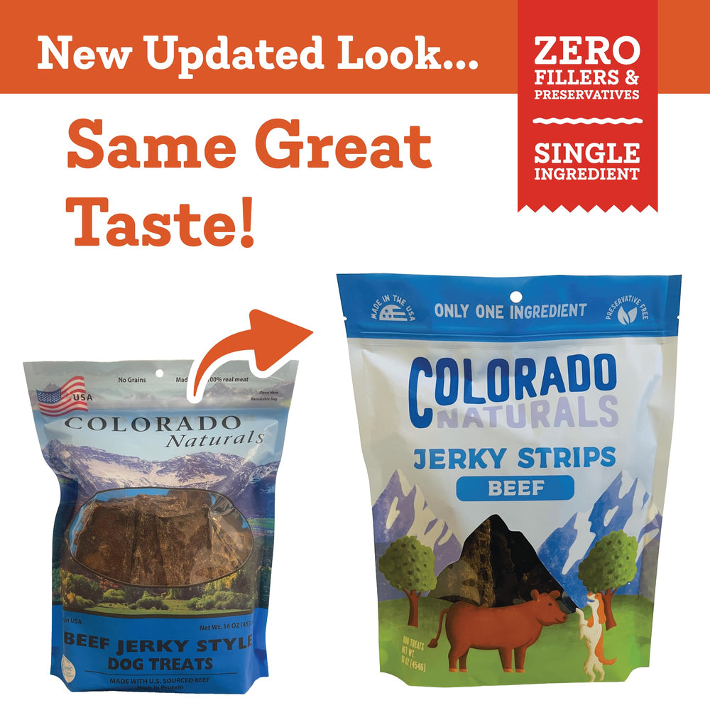 Colorado Naturals sans additifs ni conservateurs, friandise simple et pure pour vos rations quotidiennes.