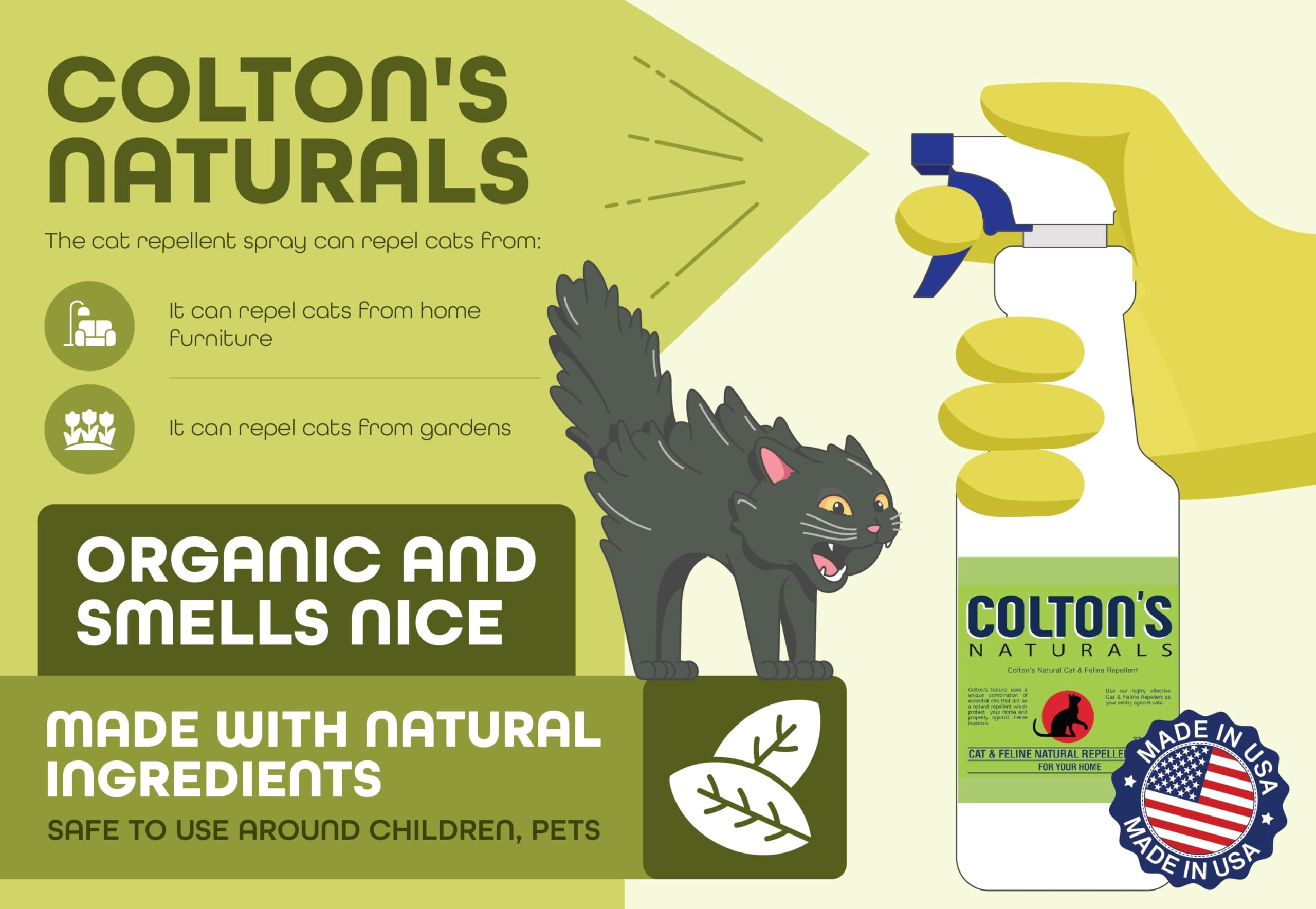 Colton's Naturals périmètre poubelles répulsif pour éloigner les chats