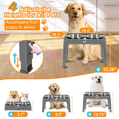 COMESOON gamelle surélevée, hauteur 9,2 pouces, adaptée pour chien de taille moyenne.