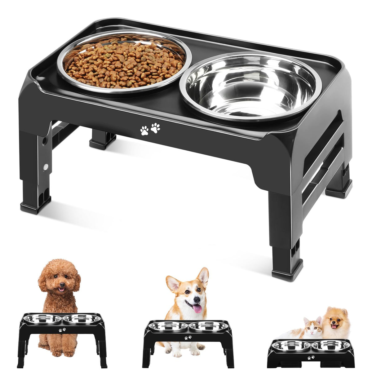 COMESOON bol surleve 2,75 pouces pour chien — acces facile et posture naturelle