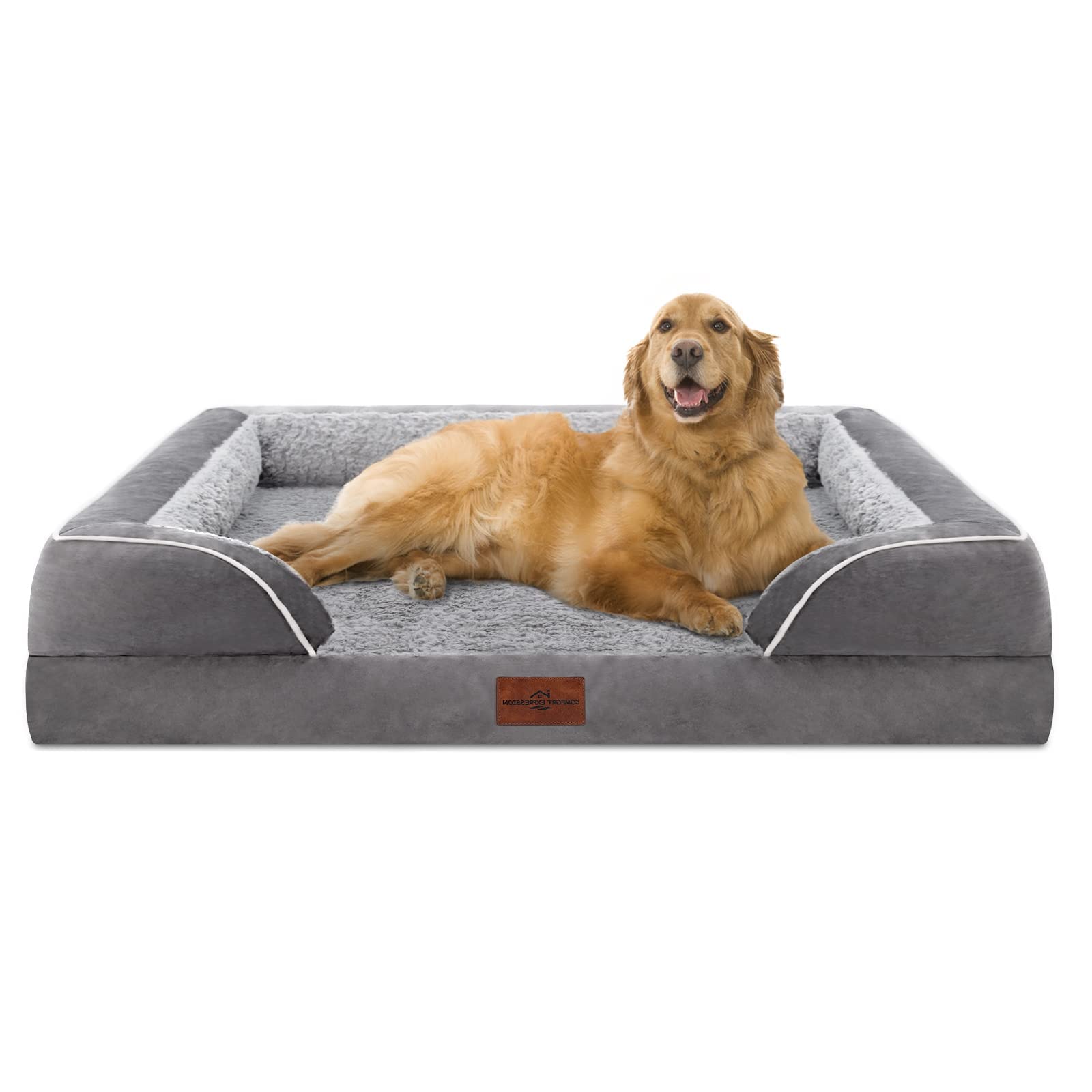 Lit orthopédique Comfort Expression vue générale, soutien adapté pour grands chiens.