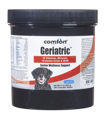 Boîte Comfort Geriatric pour chien, pratique pour la routine quotidienne des chiens seniors.