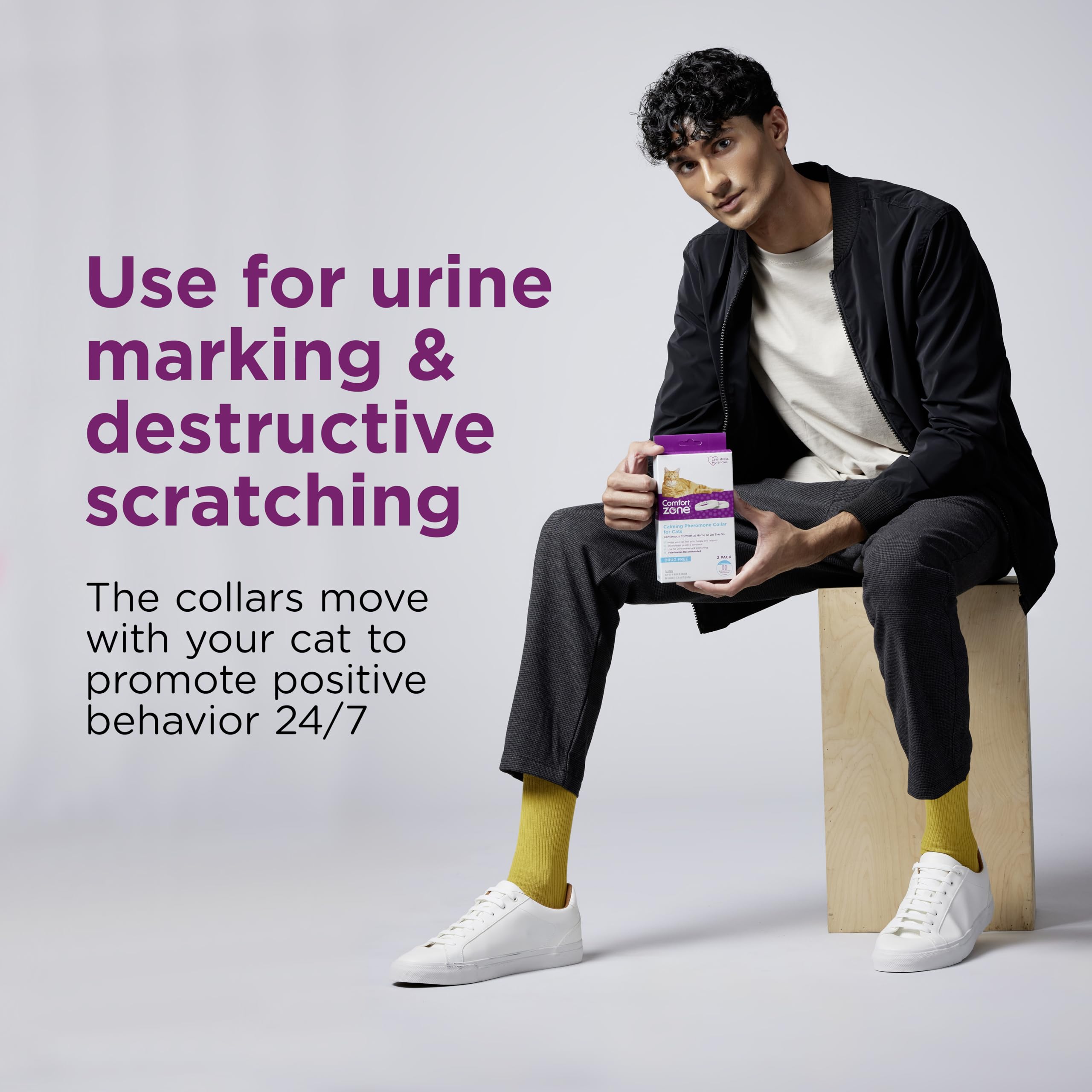 Détail de la fermeture du collier apaisant Comfort Zone.