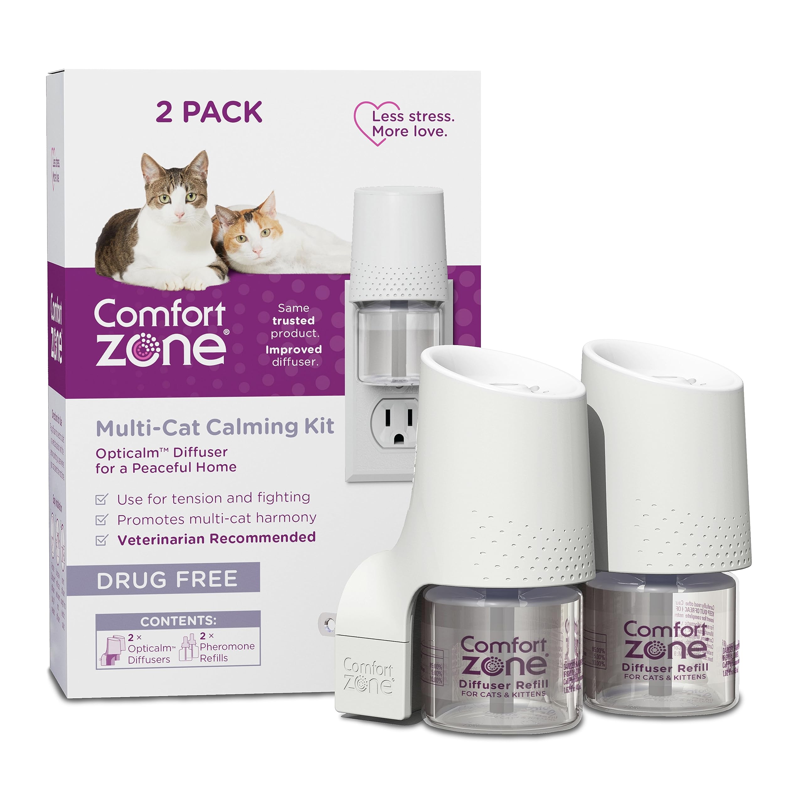 Diffuseur Comfort Zone en marche pour apaiser les chats.