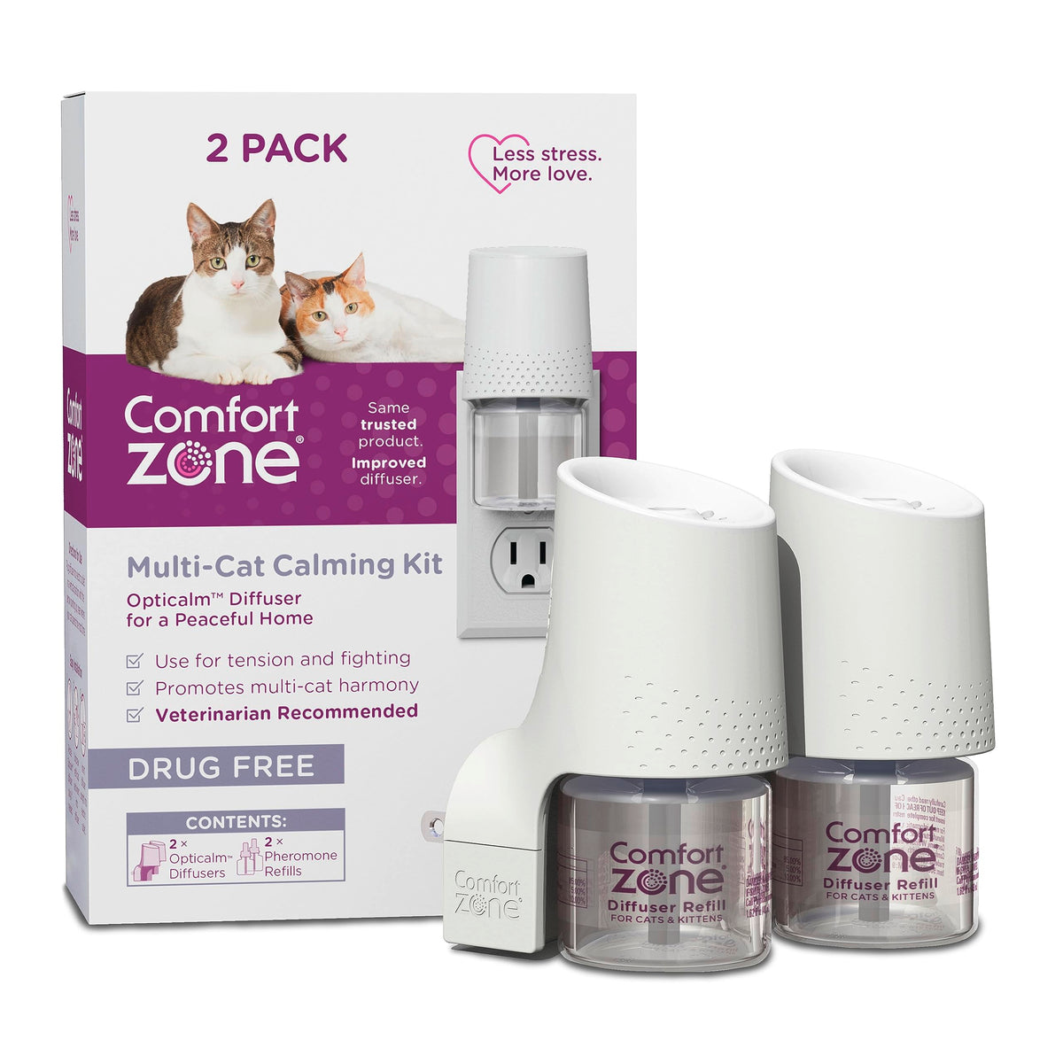 Diffuseur Comfort Zone en marche pour apaiser les chats.