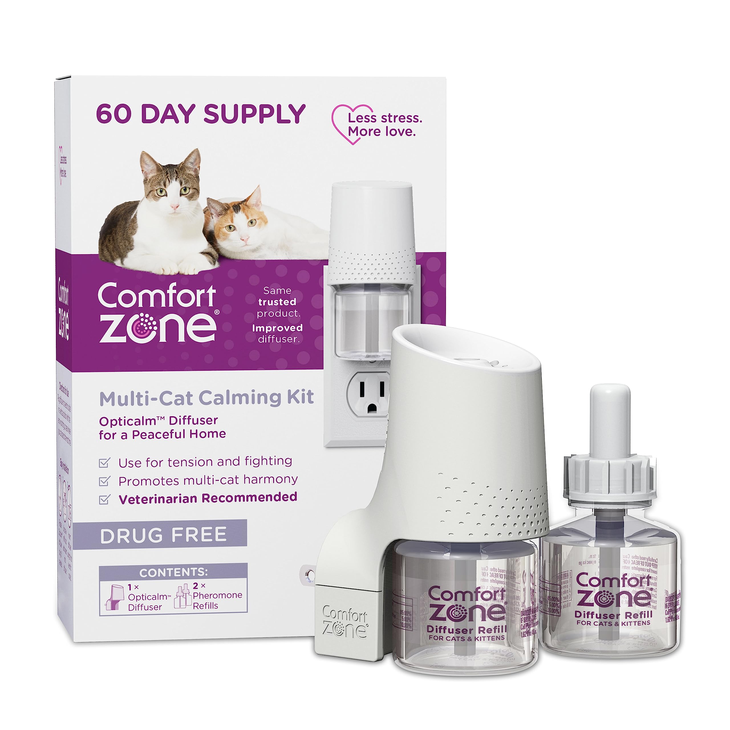 Diffuseur multi-chat Comfort Zone pour une ambiance plus calme.