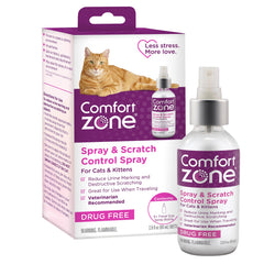 Flacon 2 oz Comfort Zone apaisant le chat pendant le voyage.
