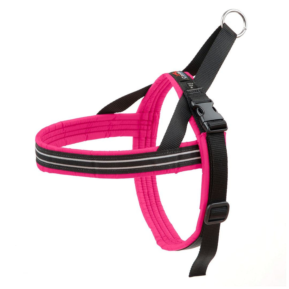 Harnais ComfortFlex Sport rose fluo, vue avant, sans étranglement et confort durable