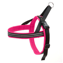 Harnais ComfortFlex Sport rose fluo, vue avant, sans étranglement et confort durable