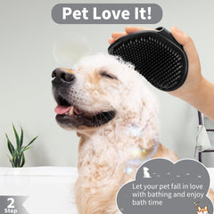 Brosse Comotech en silicone doux, massage sûr pendant le bain.