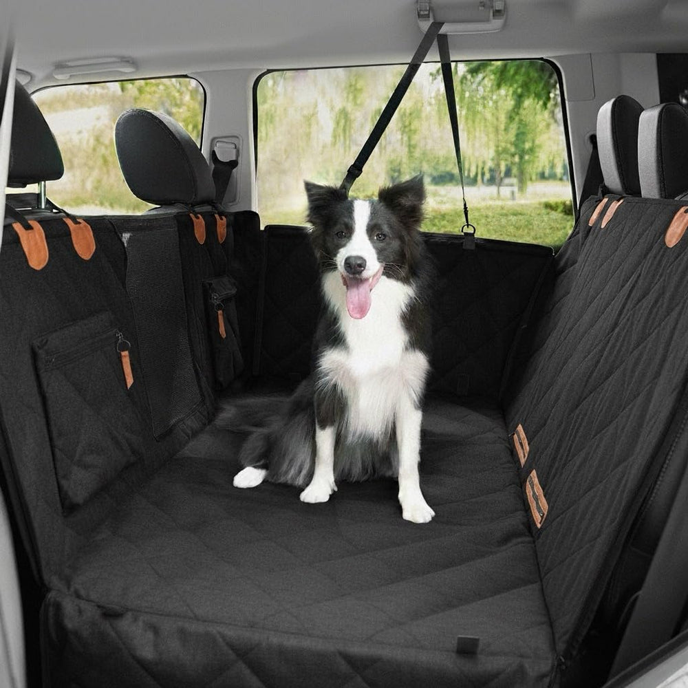 COMPAWNY Housse siège arrière chien, surface plane et confortable pour trajets.