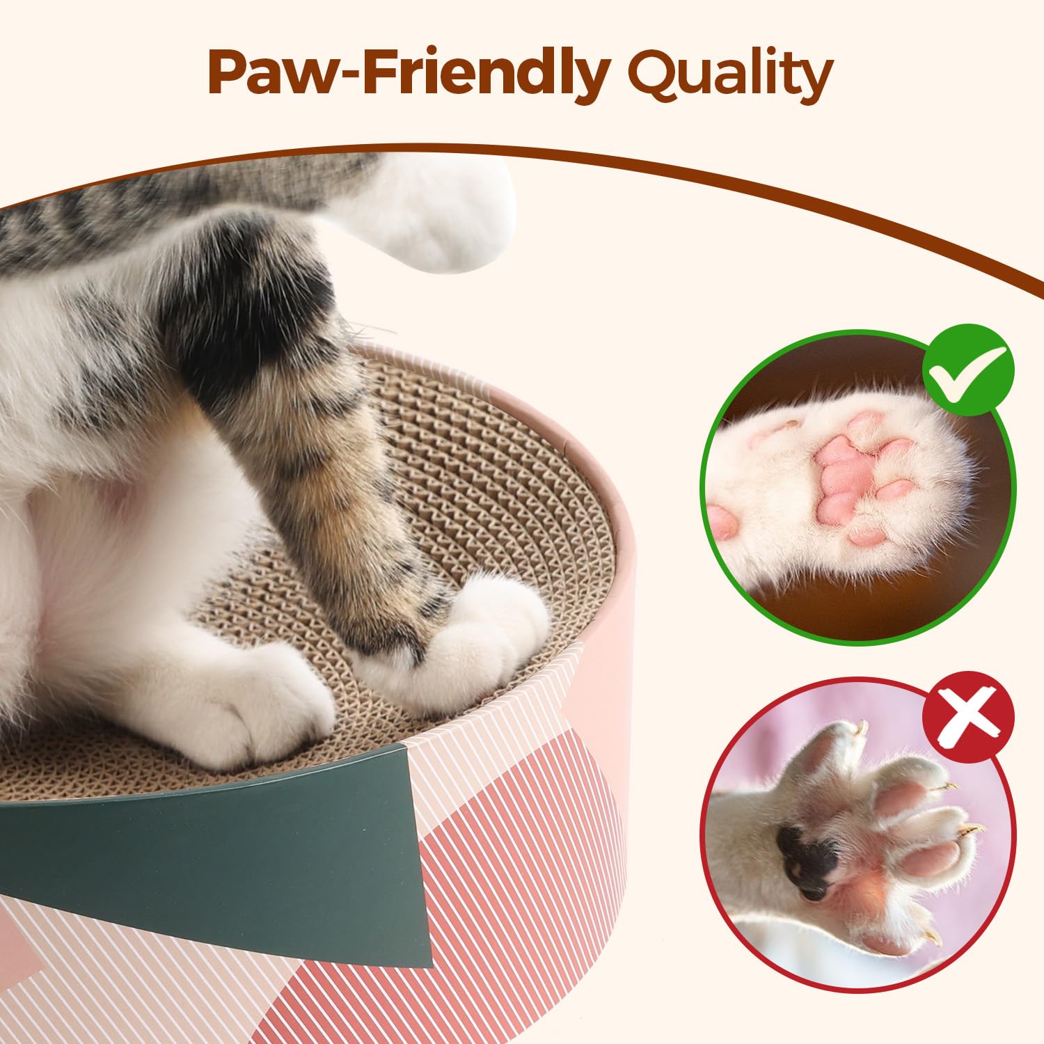 ComSaf Carton recyclable sans odeur, matériau sûr pour chats.