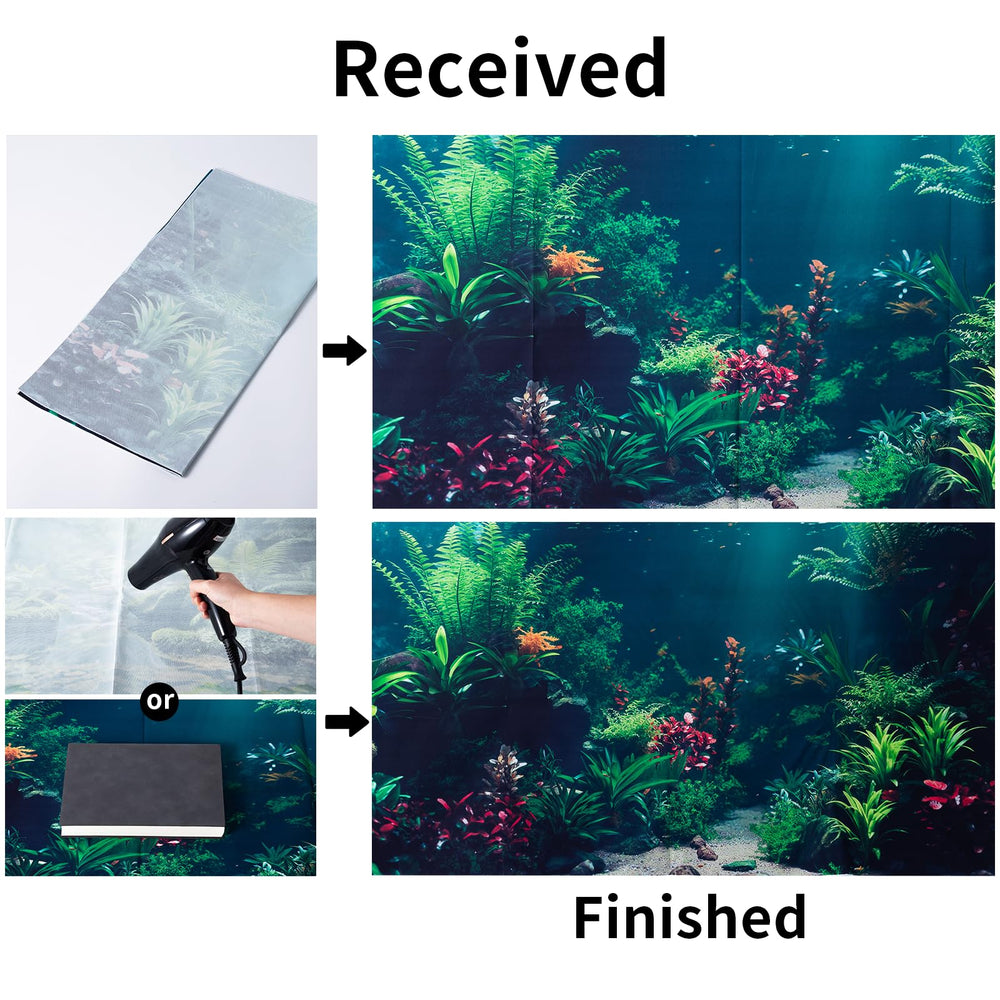 Fond COMSUN d'aquarium sans bulles: installation simple et nettoyage facilité.