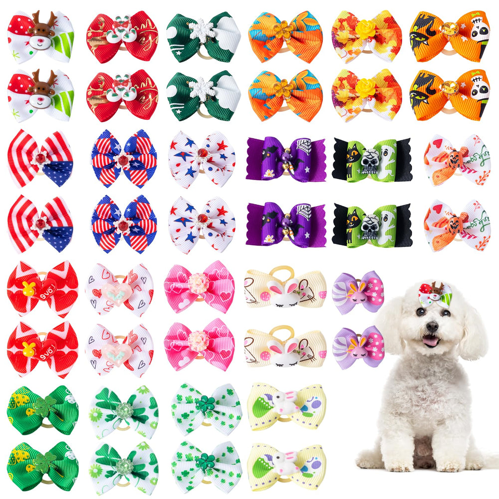 COMSUN noeud-chien Noel: accessoire festifpour photos et balades hivernales.
