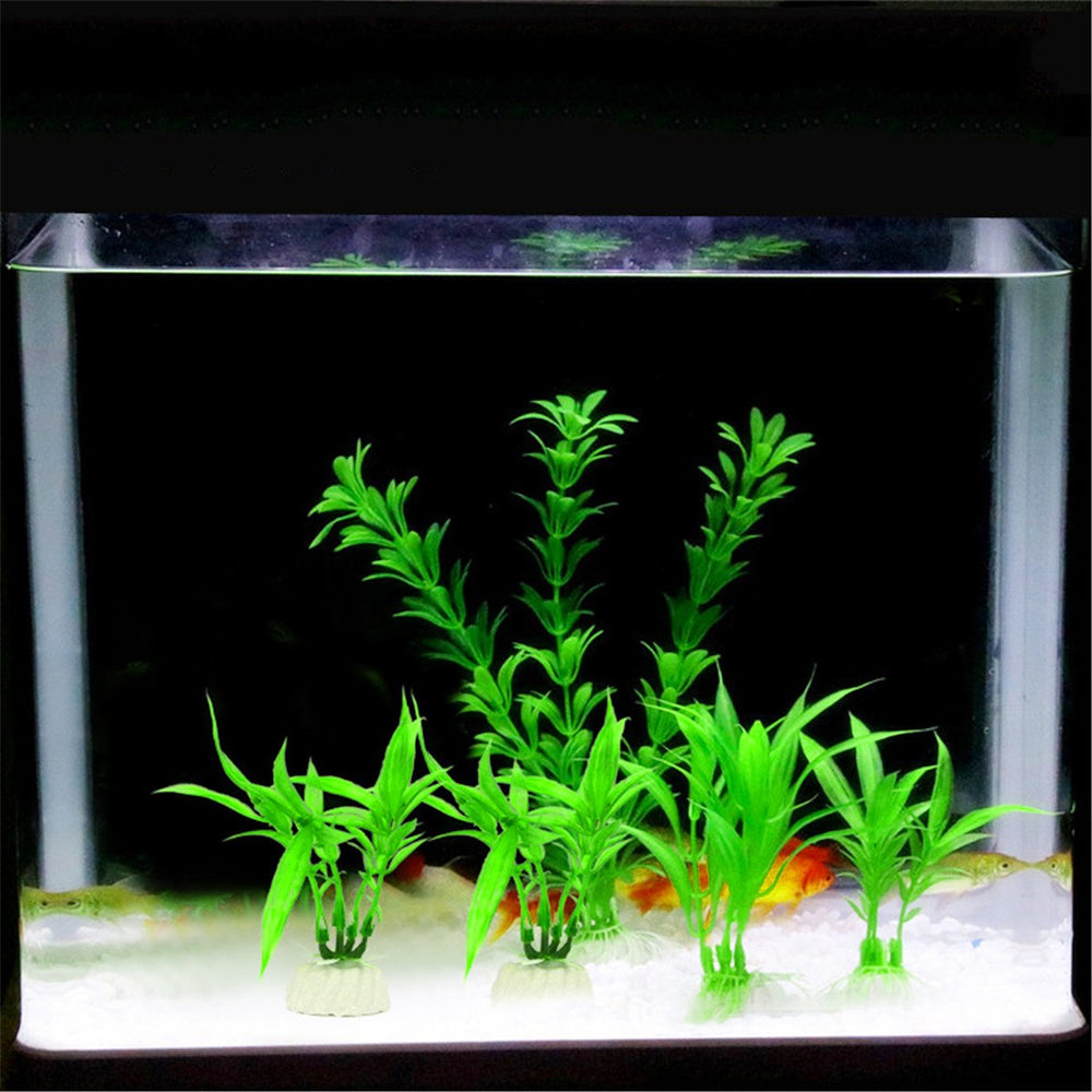 COMSUN plante artificielle aquarium compacte, quatre pouces, installation rapide.