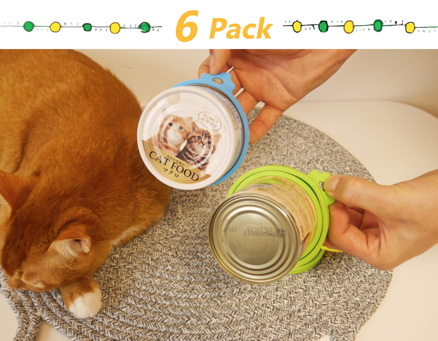 Couvercle silicone étanche Comtim protège fraîcheur des aliments pour chiens et chats.