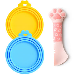 Couvercles en silicone Comtim pour boîtes d’aliments animaux, maintien de la fraîcheur.