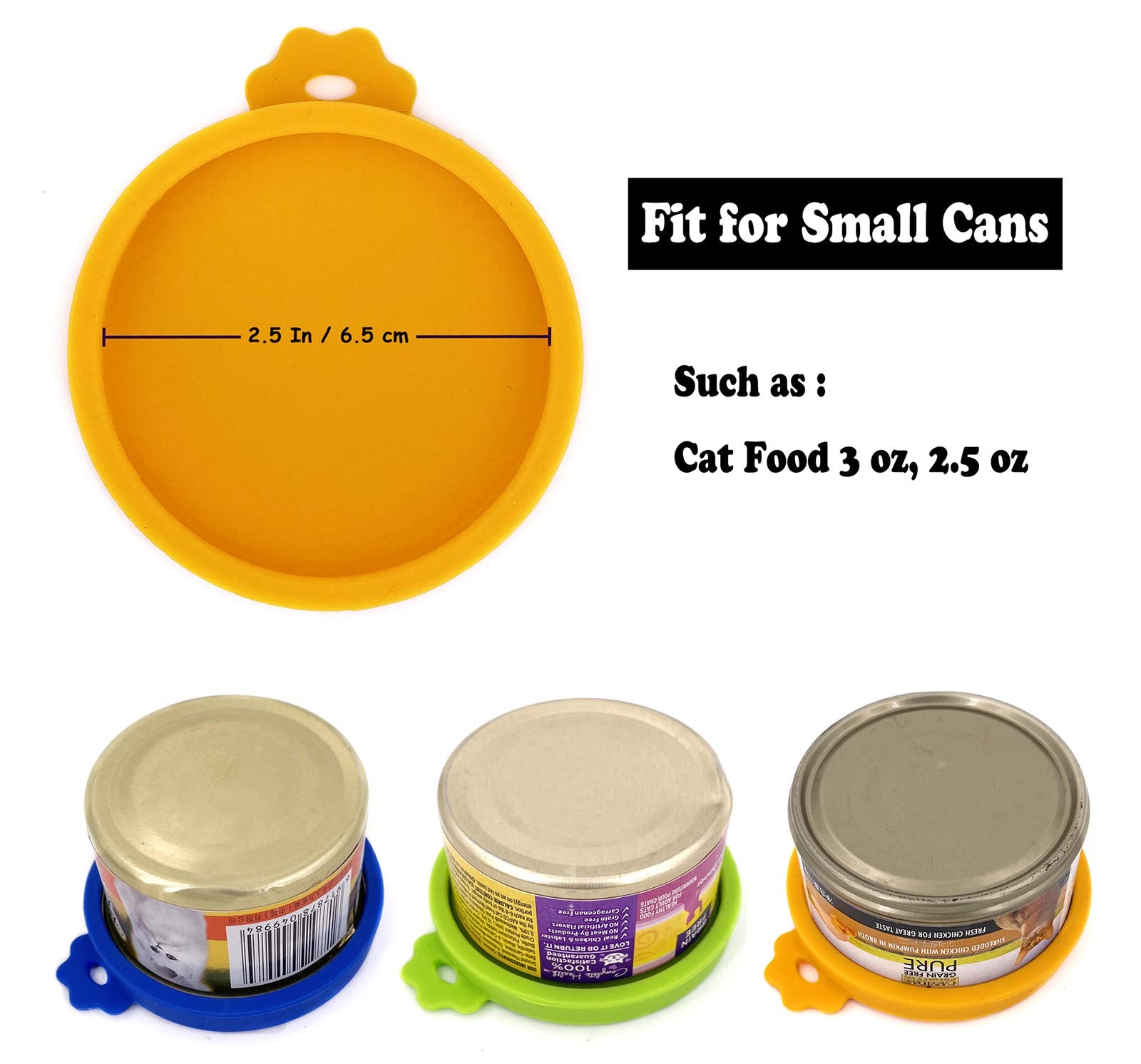 Couvercles silicone Comtim 3oz pour chat, réutilisables et durables.