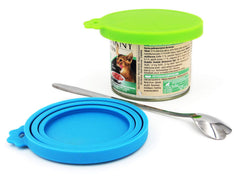 Couvercles en silicone Comtim pour conserves d'animaux, gardant les aliments frais plus longtemps.