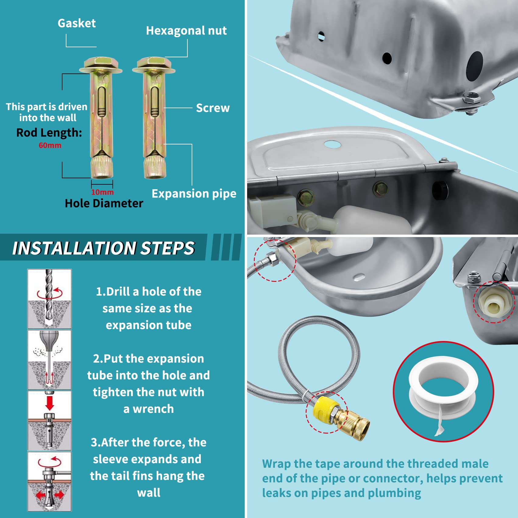 COMVIEE raccord rapide et tuyau inclus pour un débit constant.