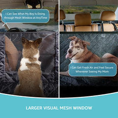 Fenêtre maillage Comwish offre ventilation et vue claire pour votre chien