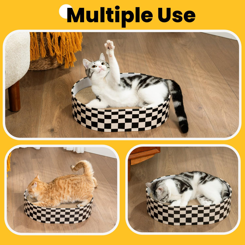 Conlun boîte griffage chat intérieur: espace généreux pour jouer et se détendre.