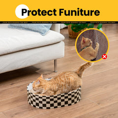 Conlun boîte griffage chat tapis-griffage réversibles: surface double-face pour durer plus longtemps.