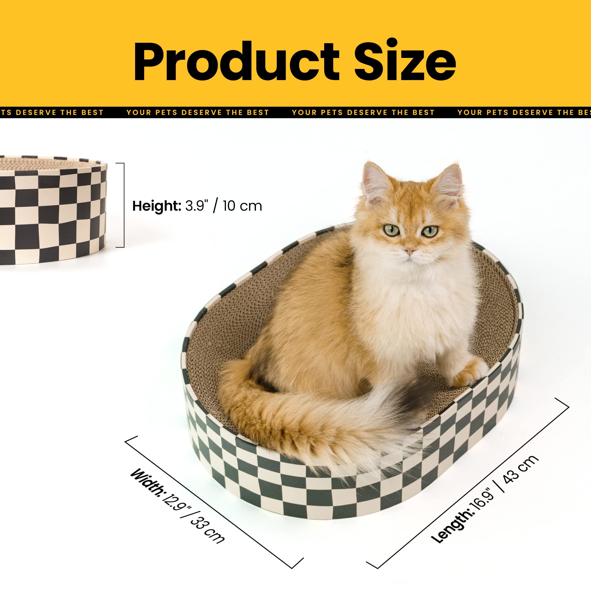 Conlun Grattoir Chat Taille: dimensions pratiques 43 x 33 cm.
