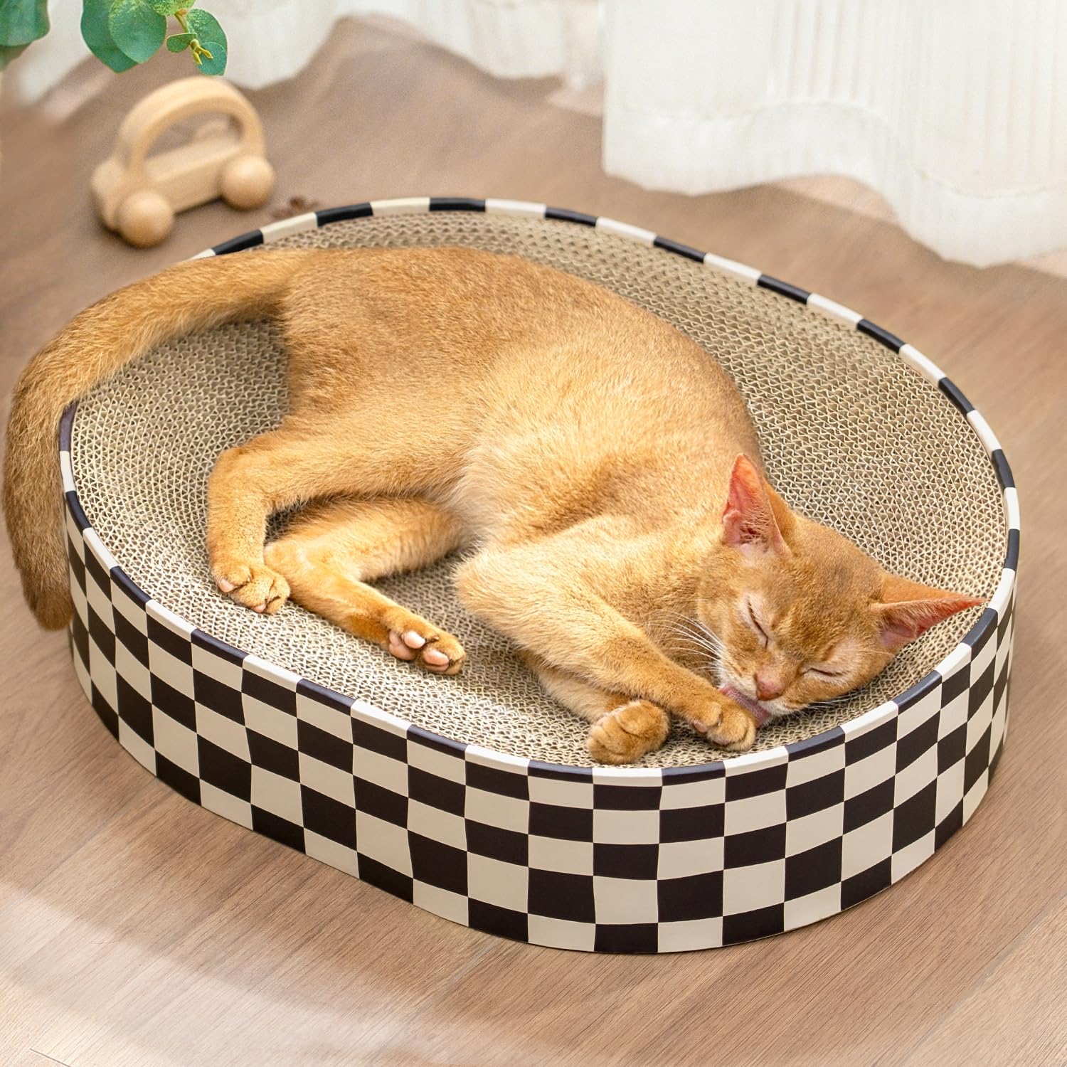 Conlun Grattoir Chat Ovale: surface confortable pour griffage et détente.