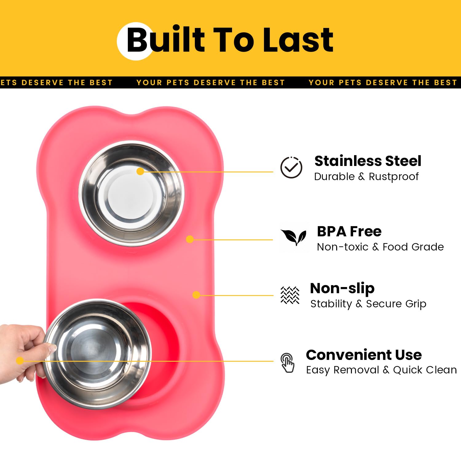 Tapis silicone Conlun non-slip rose assurant stabilité.