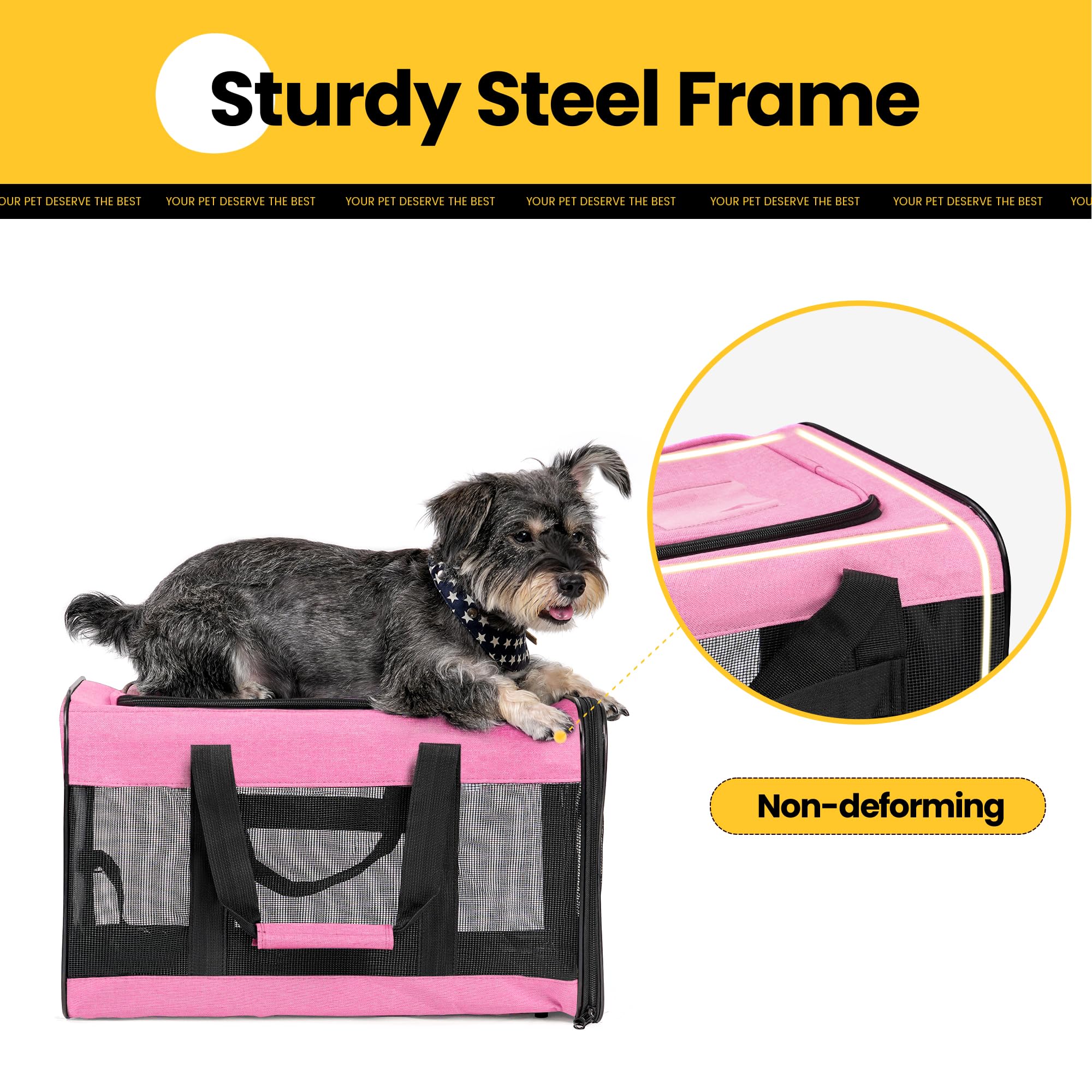 Porte-chat pliable et léger pour un rangement facile.