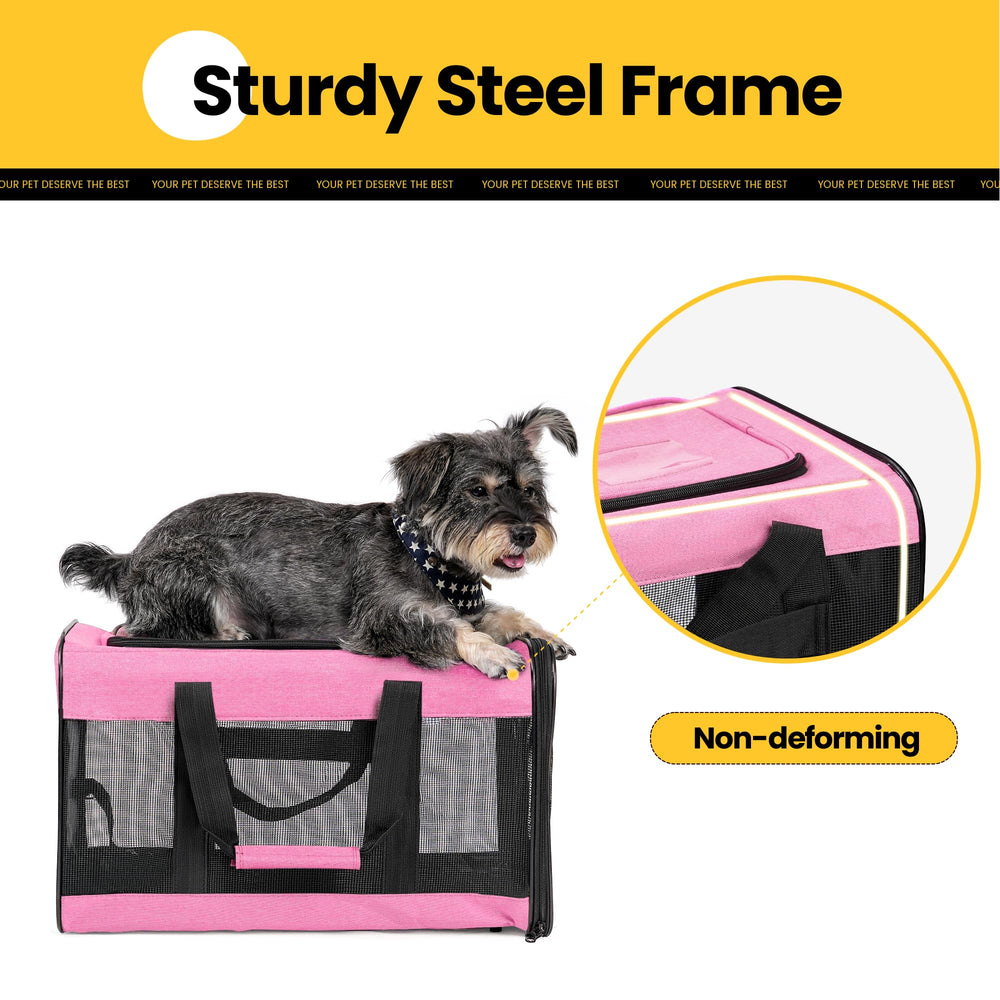 Porte-chat pliable et léger pour un rangement facile.
