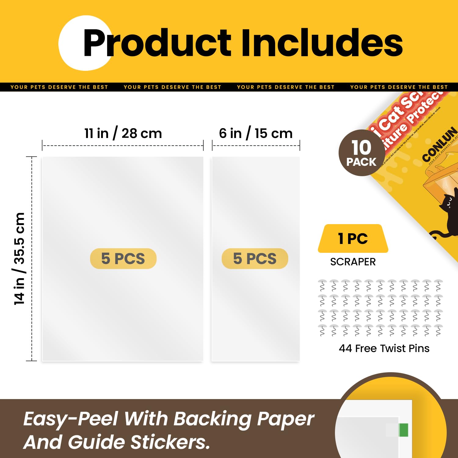 Conlun Protections-meubles tissu anti-rayures pour limiter les griffures.
