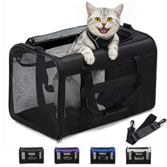 Conlun Sac Porte-Chat mesh-quatre-cotes pour ventilation optimale en voyage