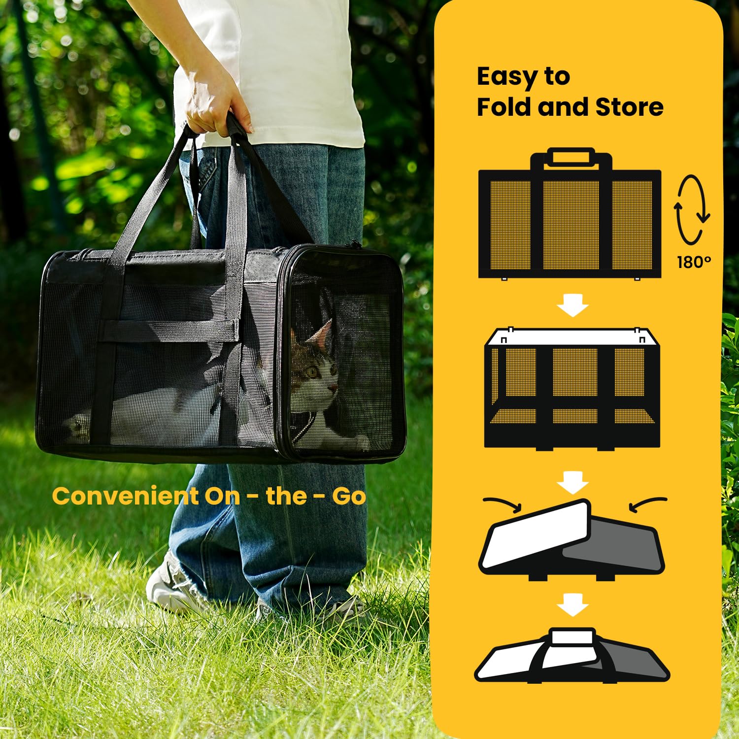 Conlun Sac Porte-Chat poche-essentiels pour friandises et accessoires